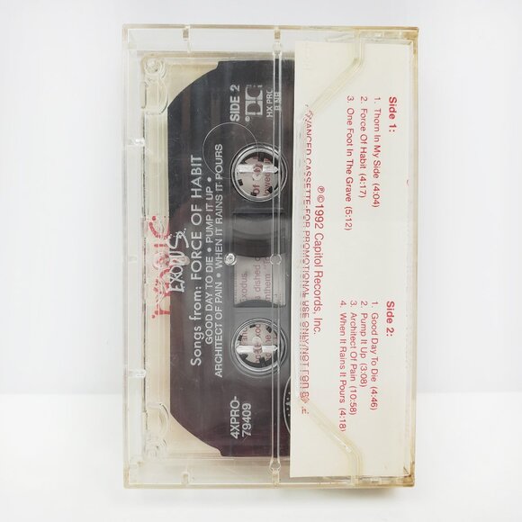 Exodus Songs From Force Habit Promo Cassette Tape Thrash Metal VTG 1992 Tested - Picture 3 of 10